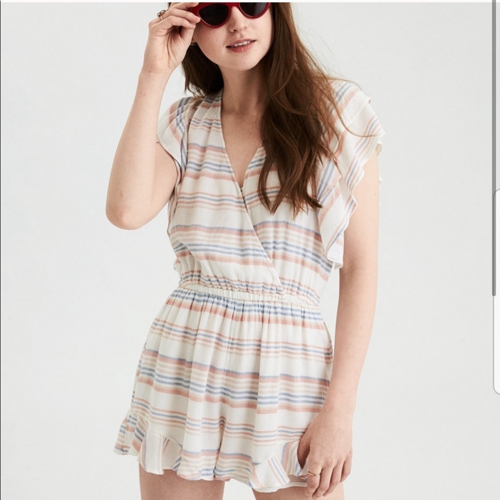 American Eagle Wrap-Front Romper